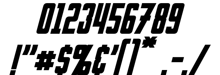 Invaders Italic Font OTHER CHARS