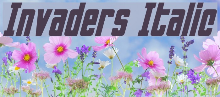Invaders Italic Font examples