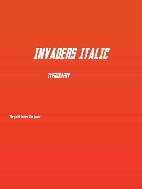 Invaders Italic Poster