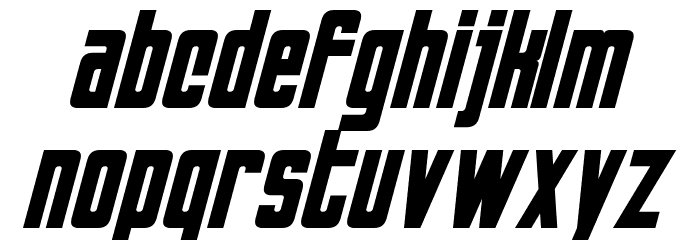 Invaders Italic Font LOWERCASE