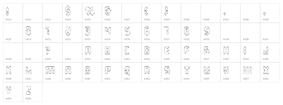Invaders Part Two Outline Character Map