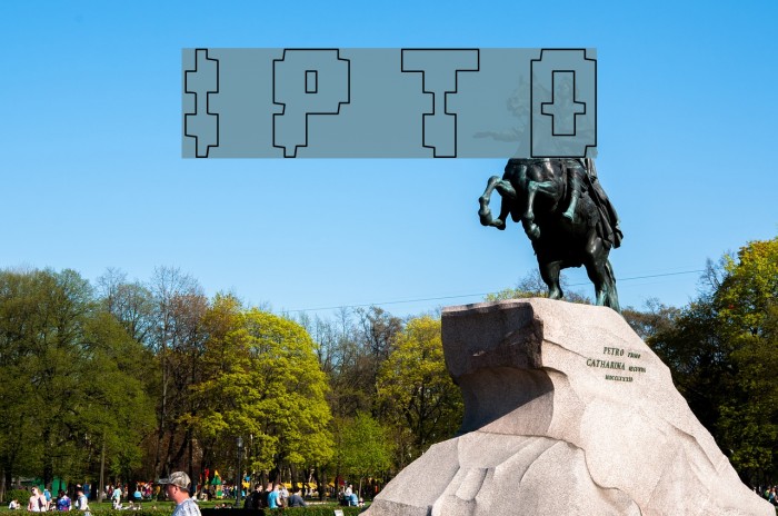 Invaders Part Two Outline Font examples