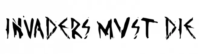 Invaders must die  Frei Schriftart Herunterladen