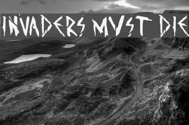 Invaders must die Font examples