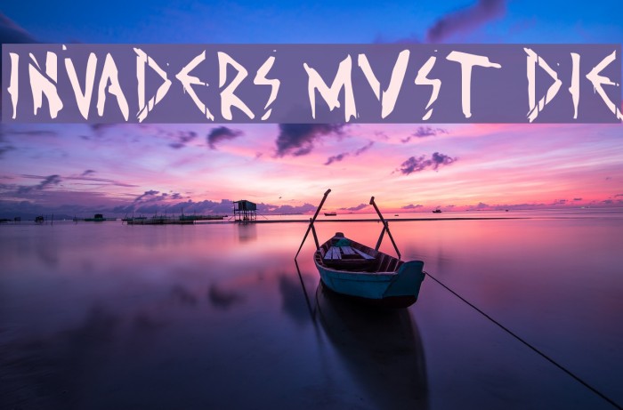 Invaders must die Font examples