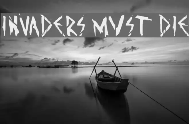 Invaders must die Font examples