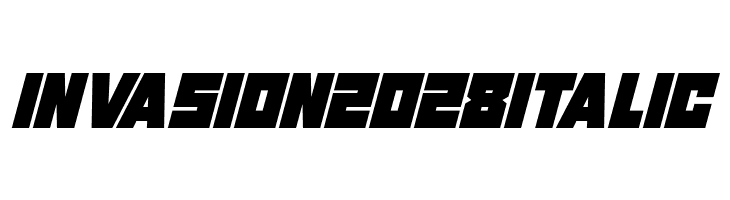 Invasion 2028 Italic Polices