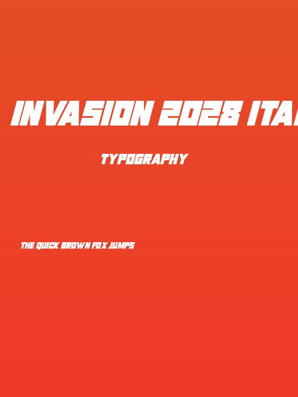 Invasion 2028 Italic Poster
