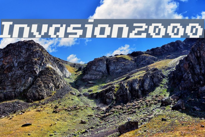 Invasion2000 Font examples
