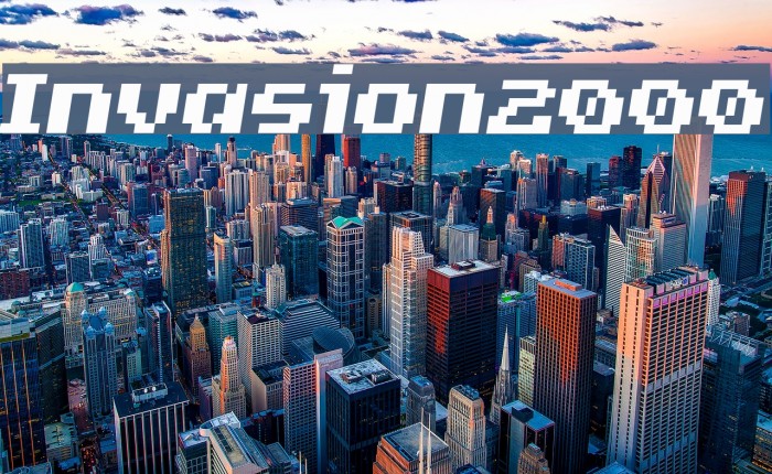 Invasion2000 Font examples