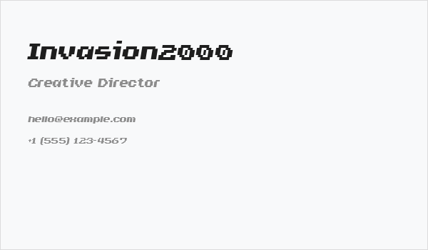 Invasion2000 Business Card