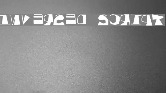Inversed Script Font examples