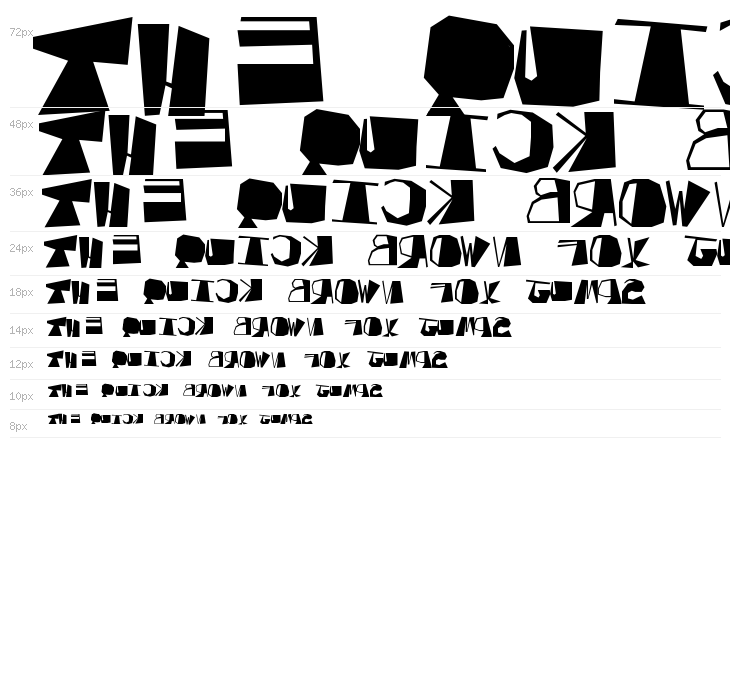 Inversed Script Waterfall