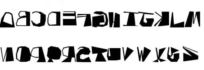 Inversed Script फ़ॉन्ट लोअरकेस