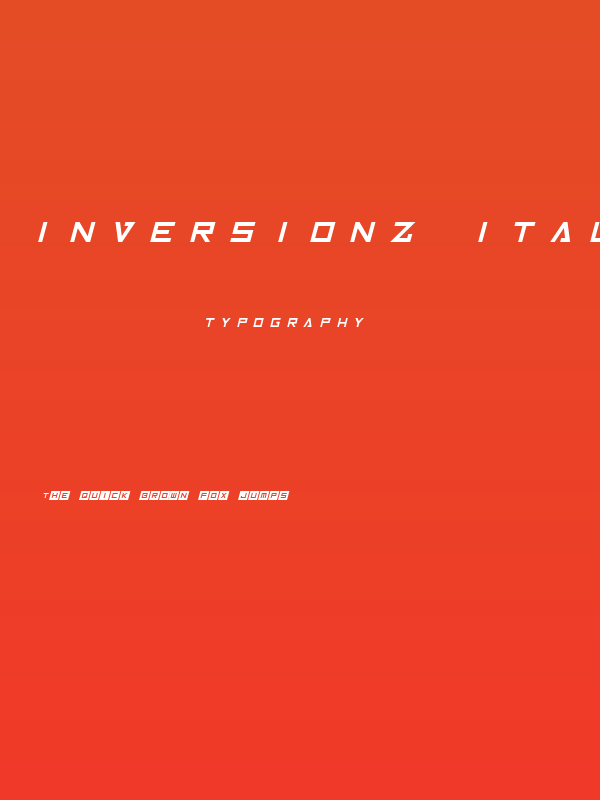 Inversionz Italic Poster