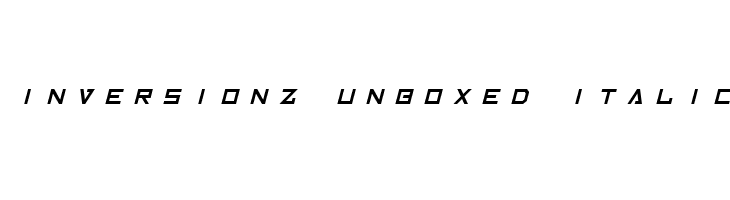 Inversionz Unboxed Italic  Free Fonts Download