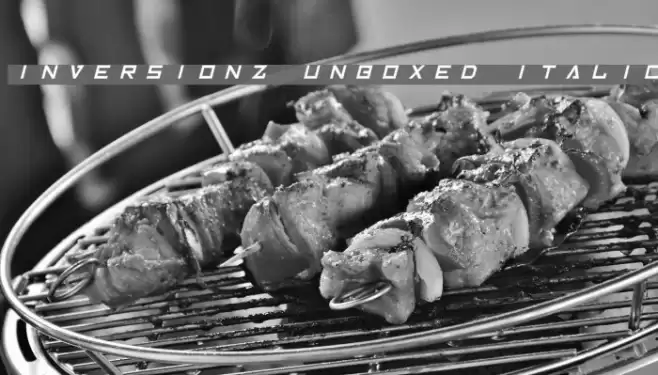 Inversionz Unboxed Italic Schriftart examples