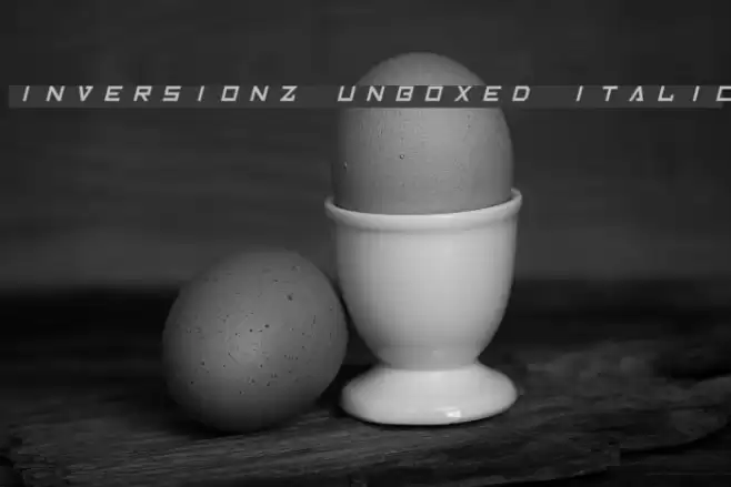 Inversionz Unboxed Italic Schriftart examples