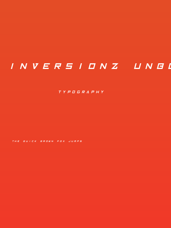Inversionz Unboxed Italic Poster