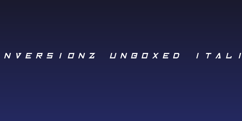 Inversionz Unboxed Italic Social Header