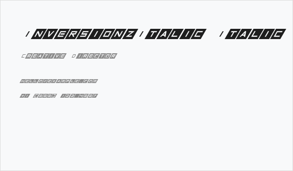 InversionzItalic Italic Business Card