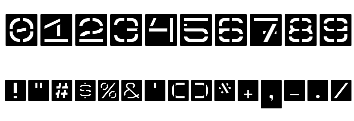InvertedStencil Font OTHER CHARS