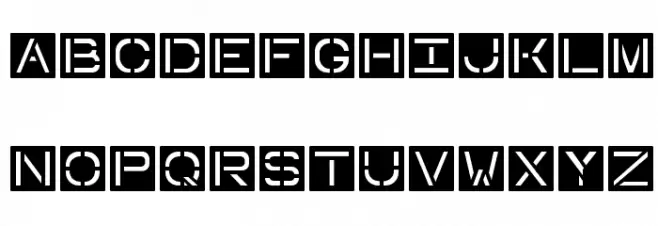 InvertedStencil Schriftart Groß