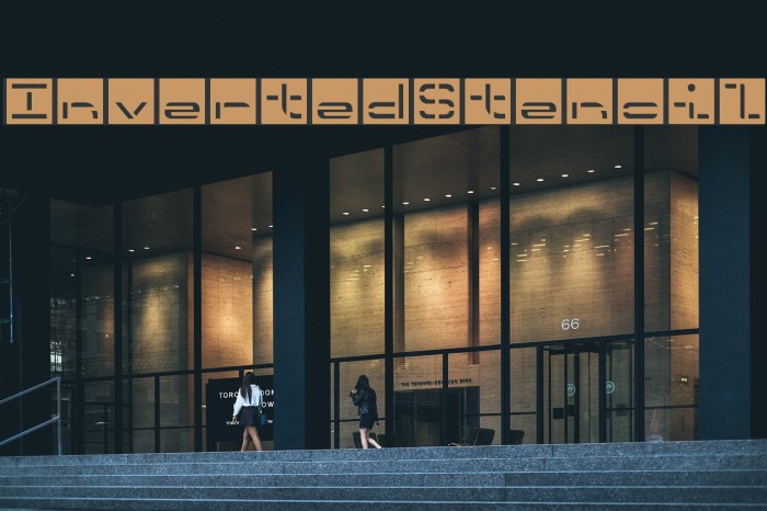 InvertedStencil Font examples