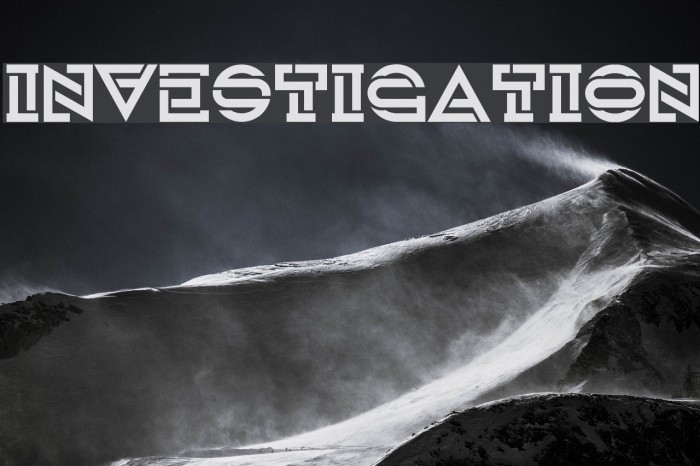 Investigation Font examples