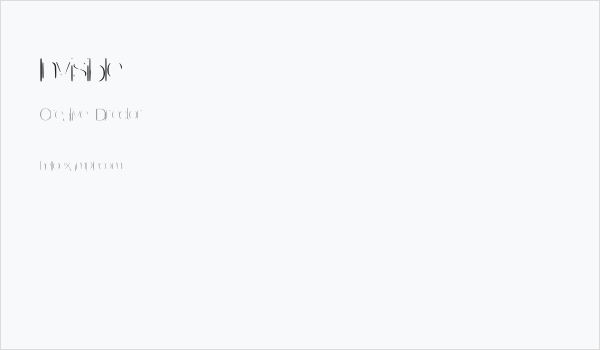 Invisible Business Card