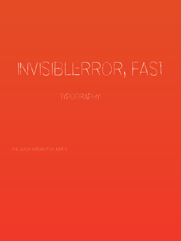 Invisiblerror, Fast Poster