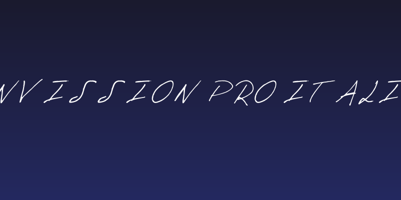 Invission Pro Italic Social Header