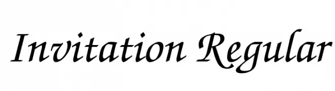 Invitation Regular  免费字体下载