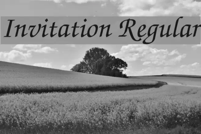 Invitation Regular フォント examples