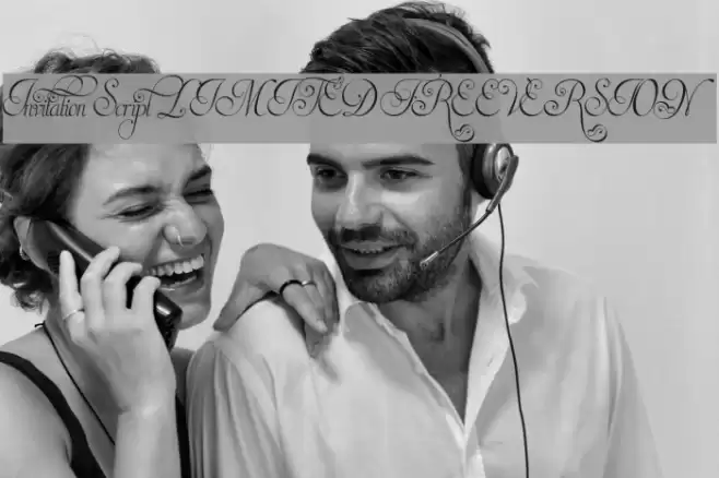 Invitation Script LIMITED FREE VERSION Font examples