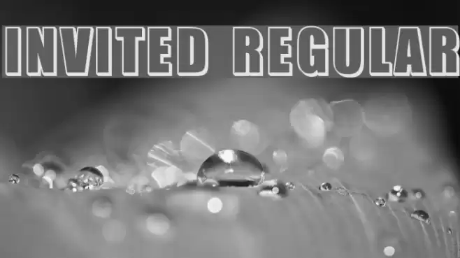 Invited Regular Font examples