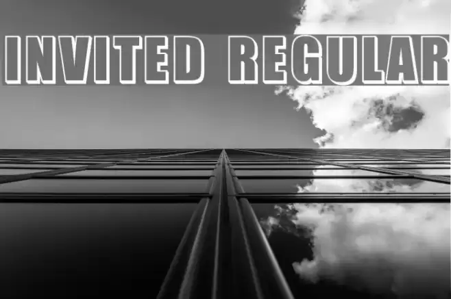 Invited Regular Font examples