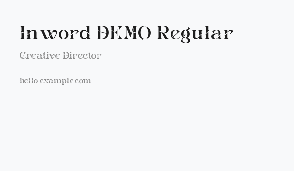 Inword DEMO Regular Business Card