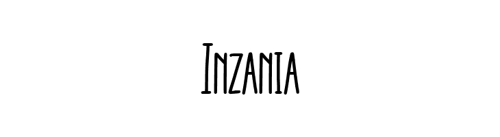 Inzania  नि: शुल्क फ़ॉन्ट्स डाउनलोड