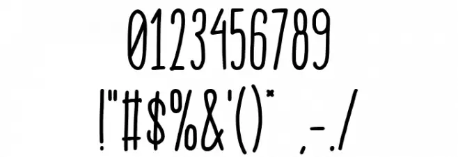 Inzania Font OTHER CHARS