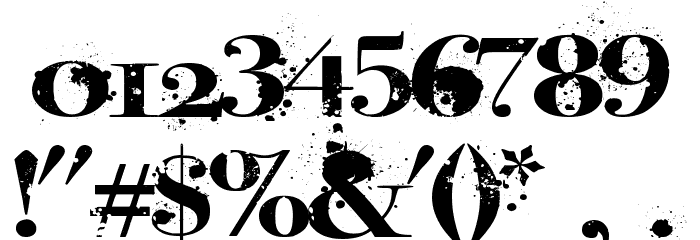 iNked God Font OTHER CHARS