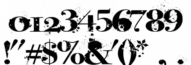 iNked God Font OTHER CHARS