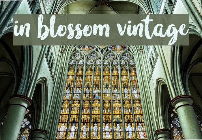 in blossom vintage Font examples