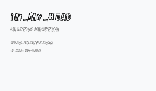in_my_head Business Card