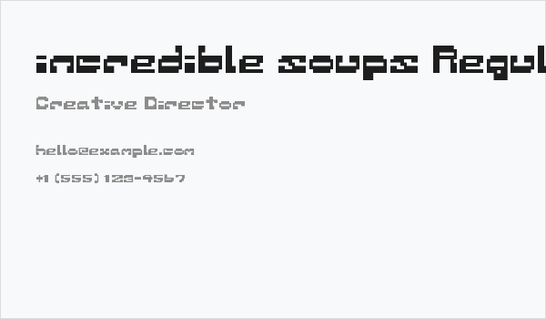 incredible soups Regular Business Card