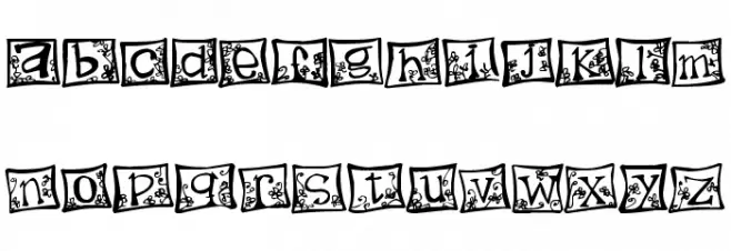 indezonefont - creative フォント 小文字