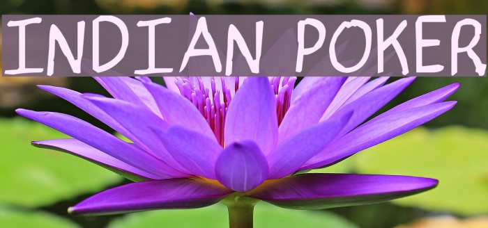 indian poker. Font examples