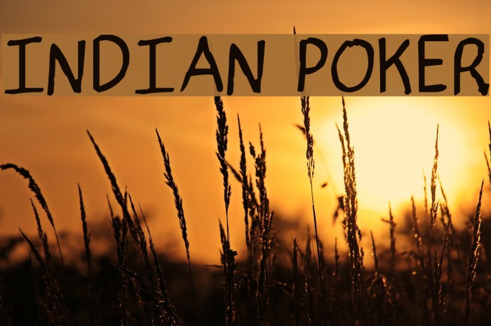 indian poker. Font examples