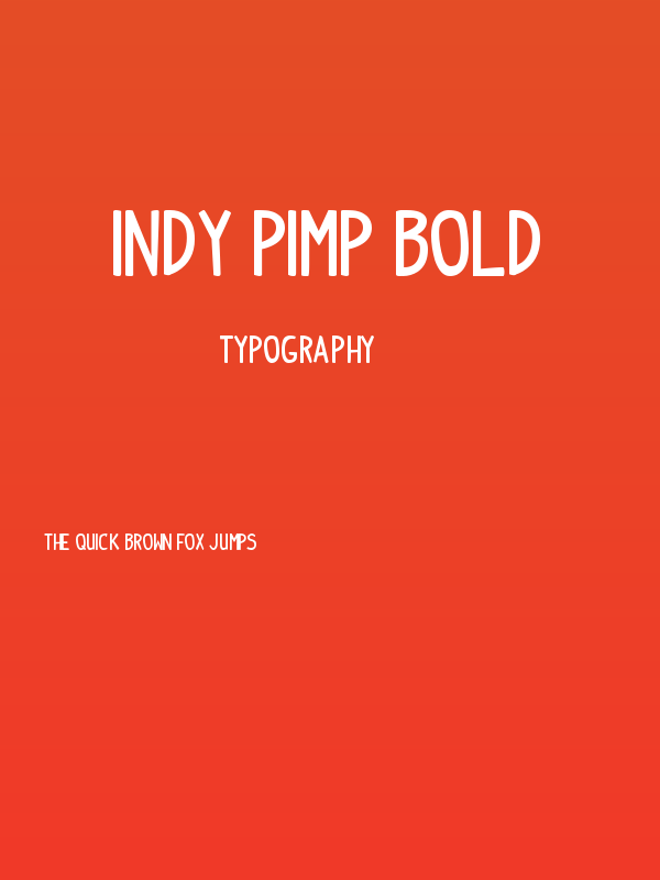 indy pimp Bold Poster
