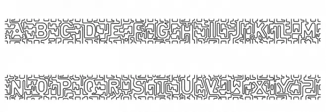 infinity labyrinth Regular Schriftart Groß
